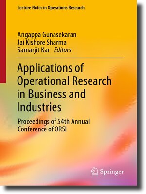 cover image of Applications of Operational Research in Business and Industries